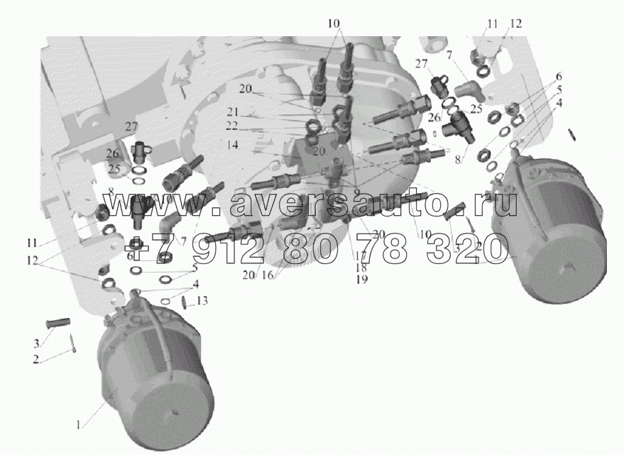 Крепление тормозных камер на средний мост 6422-3519002, 6422-3519002-01